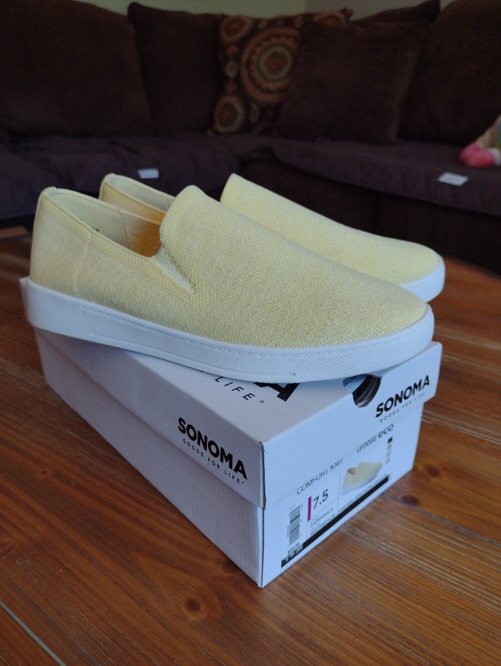 Sonoma Comfort Knit Catahoula Slip On Shoes Size 7.5